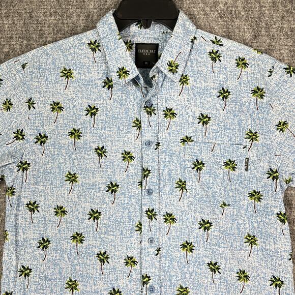 Hawks Bay Shirt Mens Extra Large Hawaiian Resort‎ Palm Button-Front Camp Cabana - Picture 3 of 10